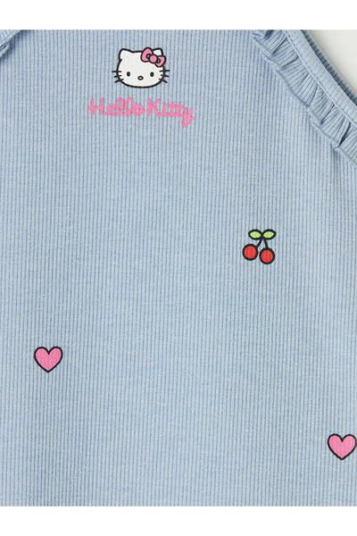 LC Waikiki Blue Hello Kitty Printed Undershirt for Girls