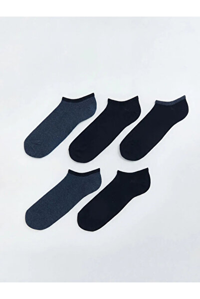 LC Waikiki Σετ ανδρικών κάλτσες sneaker σε μπλε ναυτικό χρώμα, 5 τεμαχίων