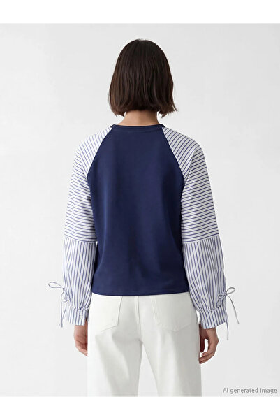 LC Waikiki Μπλούζα με ρίγες σε μπλε ναυτικό χρώμα