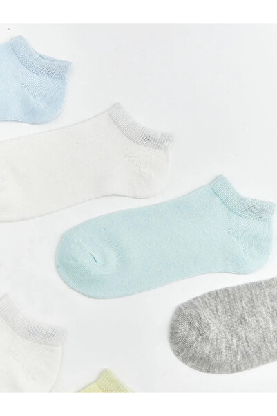 LC Waikiki Κίτρινες κάλτσες-μποτάκια για κορίτσια, συσκευασία 7 τεμαχίων