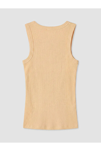 LC Waikiki Πορτοκαλί γυναικείο αθλητικό μπλουζάκι με λαιμόκοψη U