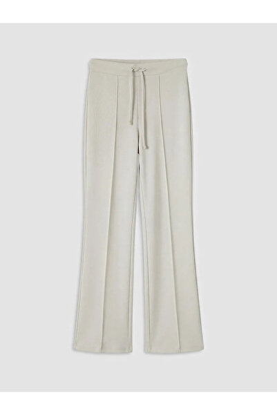 LC Waikiki Γκρι ισπανικό παντελόνι φόρμας Soft Touch για γυναίκες