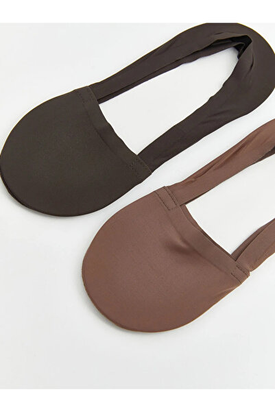 LC Waikiki Καφέ Γυναικείες Κάλτσες Μπαλαρίνας 2 τεμαχίων