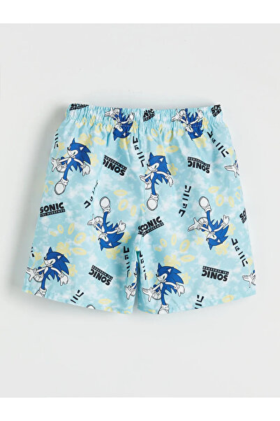 LC Waikiki Μπλε σορτς κολύμβησης για αγόρια με στάμπα Sonic
