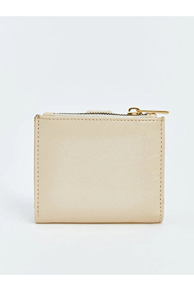 LC Waikiki Γυναικείο πορτοφόλι σε εκρού δερμάτινη απόχρωση