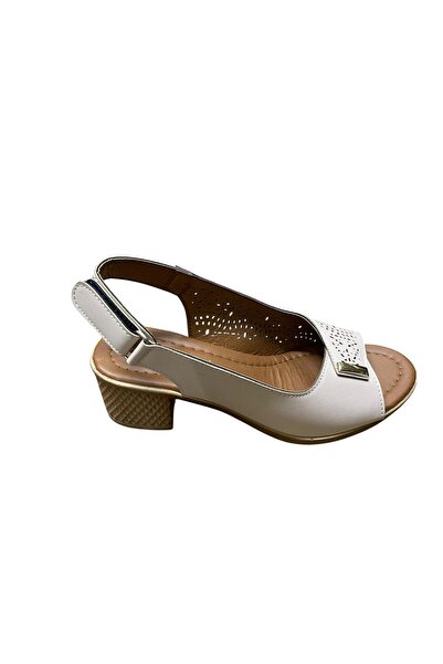 Yaren Moda Γυναικεία καλοκαιρινά παπούτσια μαμάς με χοντρό κοντό τακούνι