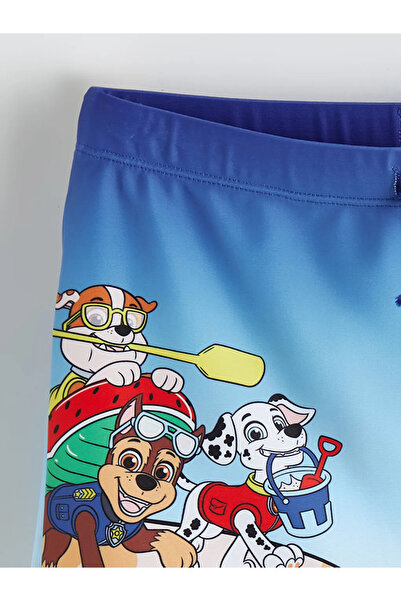 LC Waikiki Λευκό σορτς κολύμβησης για αγόρια με στάμπα Paw Patrol