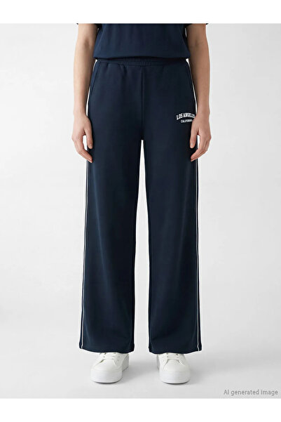 LC Waikiki Γυναικεία φούτερ παντελόνια σε μπλε ναυτικό στυλ με στάμπα Los Ang...