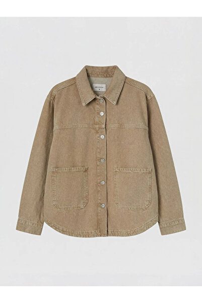 LC Waikiki Γυναικείο τζιν μπουφάν με μπλε πουκάμισο oversized