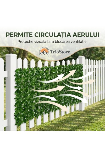 TrioStore Set de 2 role de gard viu artificial 3x1 m