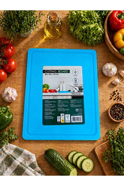 Blue Cutting Εξαιρετικά παχιά σανίδα κοπής κουζίνας από HDPE 32x26x1.8 εκ., α...