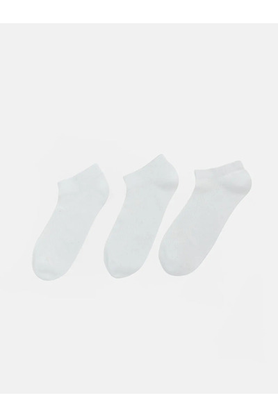 LC Waikiki Λευκά ανδρικά μποτάκια Κάλτσες 3 τεμαχίων