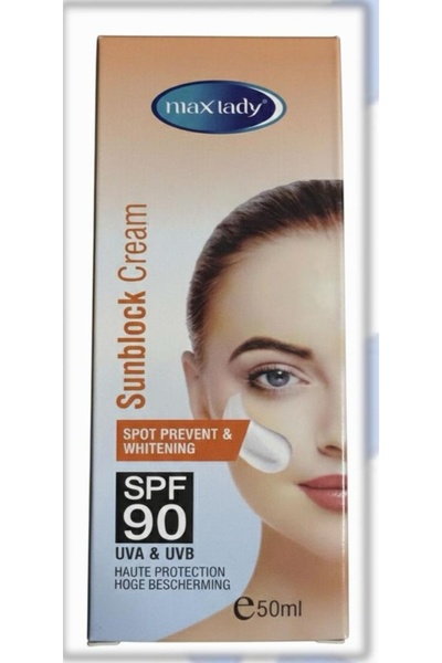 MAXLADY SUNBLOCK CREAM SPF 90 50 ML 1+1 OFFER