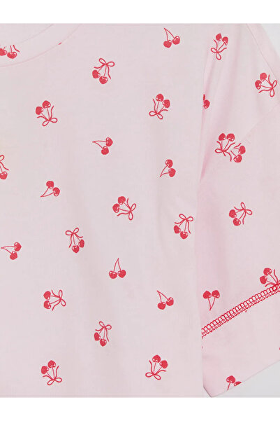 LC Waikiki Γυναικείο νυχτικό με σχέδιο ροζ κεράσι