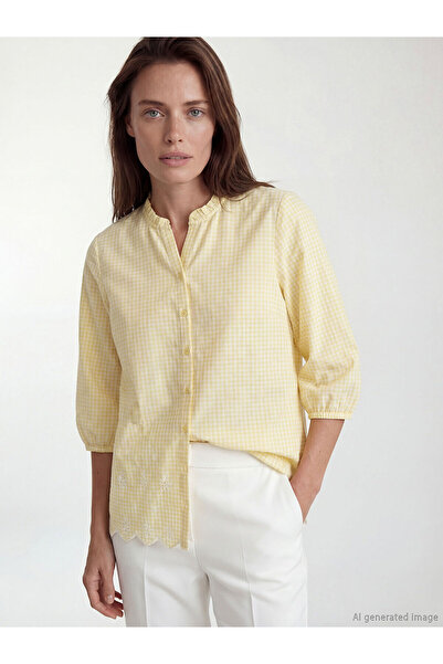 LC Waikiki Nevavm Farkıyla Kaçık Collar Plaid Women's Shirt