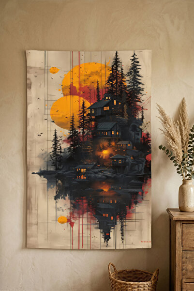 THEMODERNHANE Ύφασμα με μοντέρνο σχέδιο για τοίχο Αισθητική διακόσμηση κρεβατ...