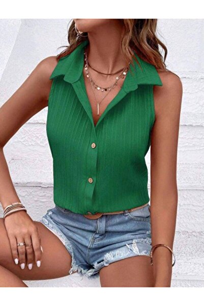 Kanonik Education Γυναικείο υφασμάτινο πουκάμισο Pamela με μηδενικό μανίκι