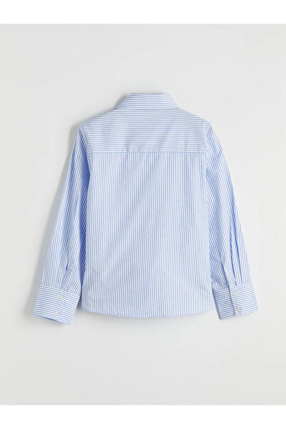 LC Waikiki Γυναικείο πουκάμισο με μπλε ρίγες και κορδόνια