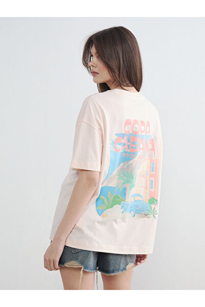 LC Waikiki Rmz Gi̇yi̇m Farkiyla Copacabana Printed Women's T-Shirt