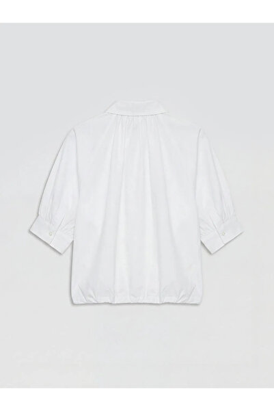 LC Waikiki Λευκό γυναικείο πουκάμισο σε κανονική γραμμή