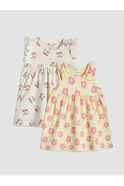 LC Waikiki Nevavm Patterned Baby Girl 2-Piece Dress with Difference