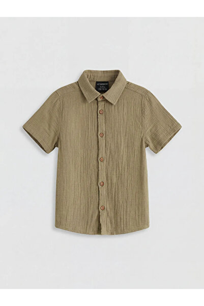 LC Waikiki Πουκάμισο για αγόρια χακί μουσελίνας