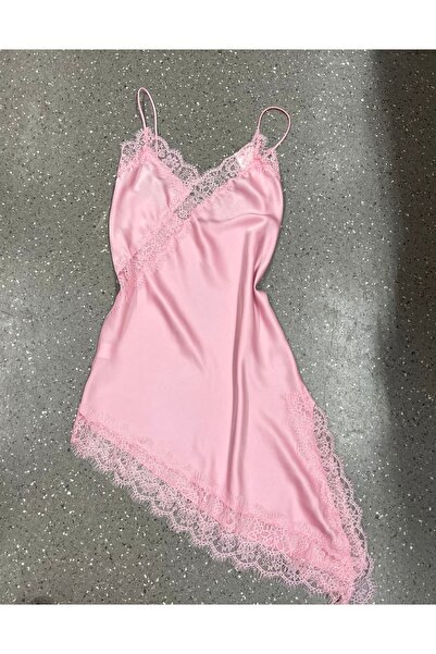 Avant Maieu Rochie Satin Dantela Asimetrica Vara Model Kaya