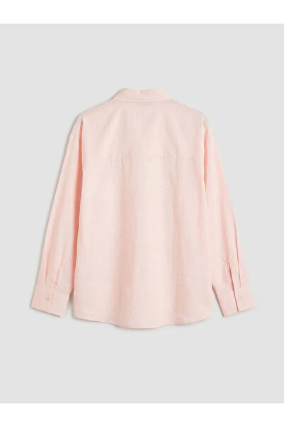 LC Waikiki Ροζ oversized Γυναικείο πουκάμισο
