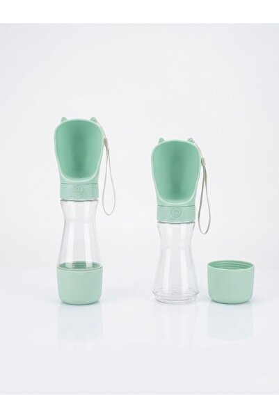 portable 2'si 1 Arada Taşınabilir Köpek Kedi Su Matarası ve Mama Kabı (350 ml...