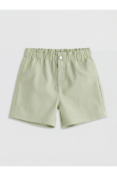 LC Waikiki Nevavm Farkıyla Baby Girl Gabardine Shorts