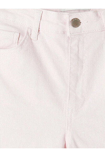 LC Waikiki Ροζ Crop Flare Γυναικείο Τζιν Παντελόνι