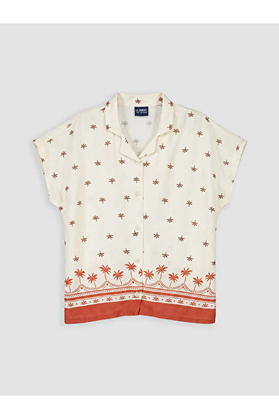 LC Waikiki Κοριτσίστικο πουκάμισο με εκρού σχέδιο