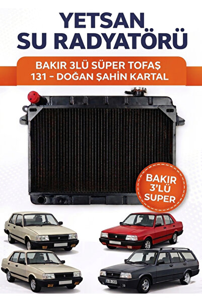 Oto Kasım Tofaş Bakır Su Radyatörü Slx Doğan Şahin 131 3 Sıra Süper