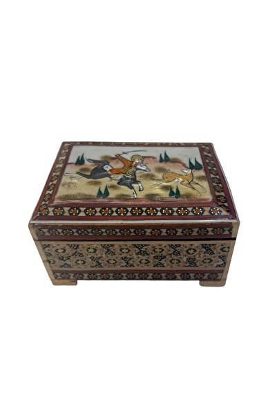 ebrişem İran El İşlemesi Hatem Mücevher Kutusu - 11 x 8 cm