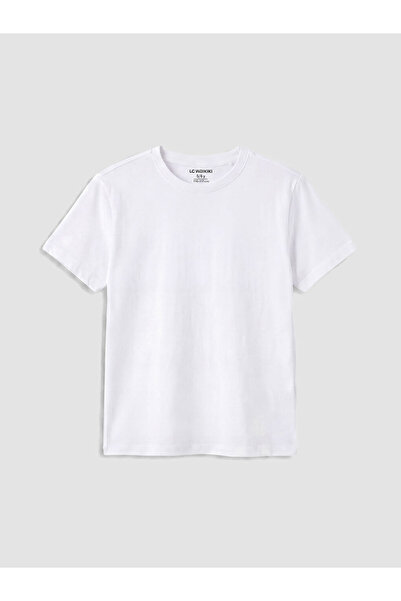 LC Waikiki Girl's Crew Neck Ribbed T-Shirt