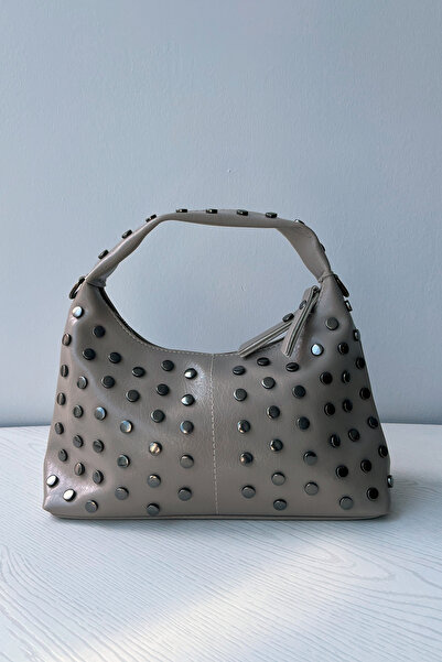 WilloWara Retro Women's Shoulder Bag with Staple Detail |   Cindy