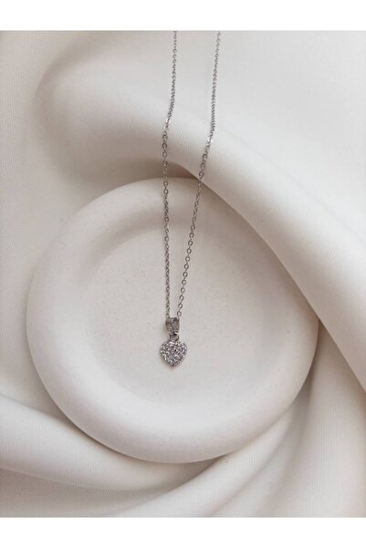 Minne Jewelry-Accessory Heart Necklace - Zircon Stone Necklace - Heart Pendan...