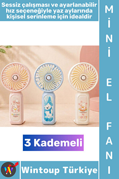 Wintoup #Vantilatör Kompakt Mini Çanta Boy Gündelik Seyahat Tipi Taşınabilir ...