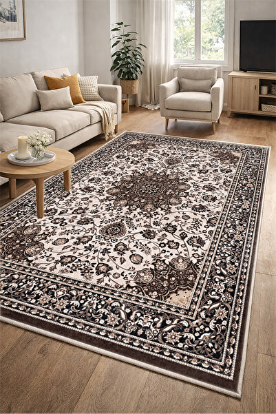 Lioara Home Modern Dijital Baskı Halı | Yıkanabilir Kaymaz Taban Salon & Yata...