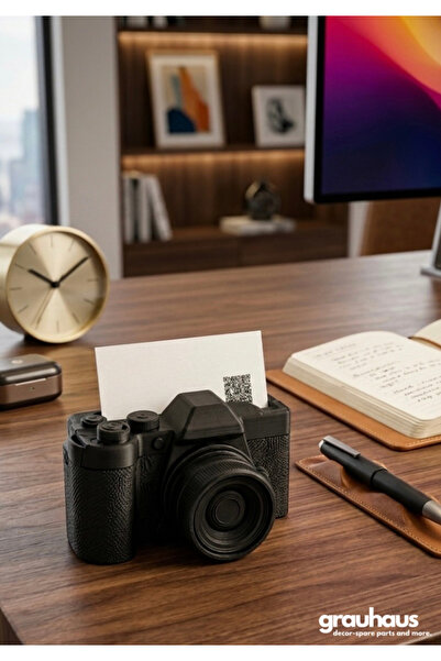 GRAUHAUS Kamera Kartvizit Tutucu Fotoğrafçı Masa Dekoru
