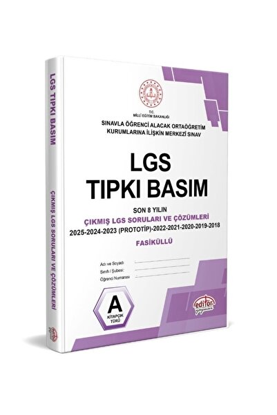 Editör Yayınevi LGS Tıpkı Basım Çıkmış Sorular ve Çözümleri 2026 Yeni