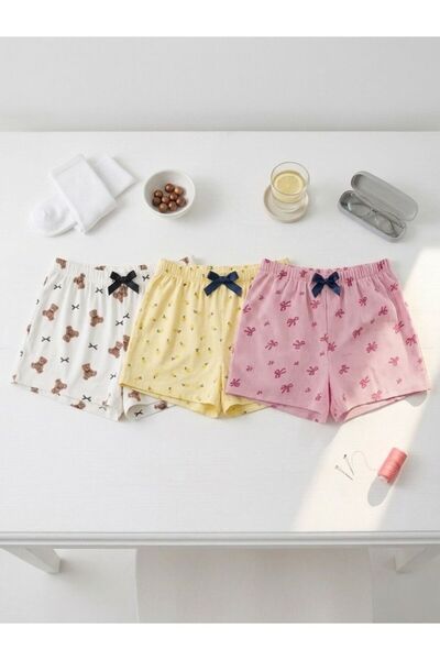 BLUE NIL 3-Piece Cotton Thin Breathable Satin Ribbon Waist Detail Ayicik-Li̇m...