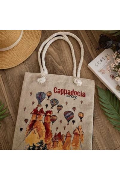 HANCAPPADOCIACOLLECTION حقيبة كابادوكيا المنسوجة، حقيبة يد، حقيبة شاطئ، حقيبة نسائية