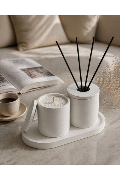 Minima Art Studio Minimal Dekoratif Set | 100 ml Oda Kokusu & 135 gr İnci Toz...