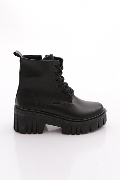 DGN Es805 Women's Thick Sole Laced Heeled Boots