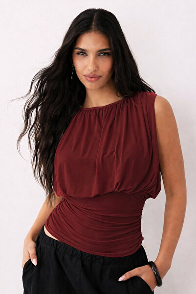 Edela Γυναικεία μπλούζα με κορδόνι στη μέση και ντραπέ σχέδιο Sandy 9441