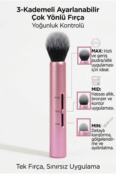 efero Ayarlanabilir Custom Makyaj Fırçası 3 Kademeli