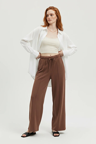 No Matter What Wide Leg Ribbed Pants with Laces