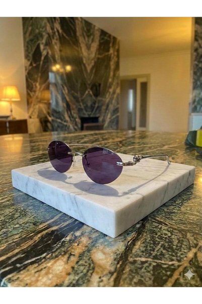 viberia Oval Elegant Luxury Women's Sunglasses Gold Silver Yellow Silver