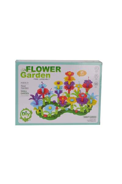 WOWMOMKIDS Ly004A مجموعة زهور الحديقة الجميلة المكونة من 91 قطعة